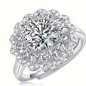 Moissanite diamond ring